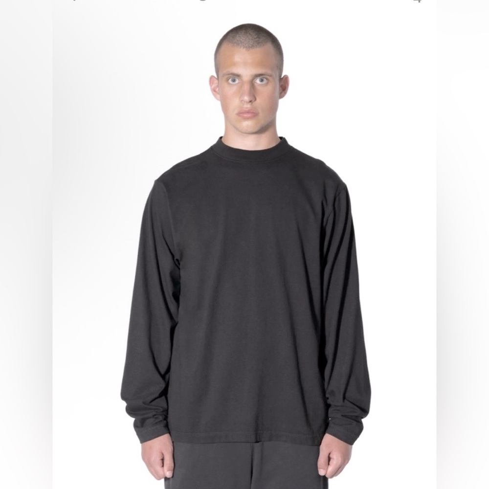 YZY Yeezy Gap Poetic Black Men's Long Sleeve Shirt vintage wash Small